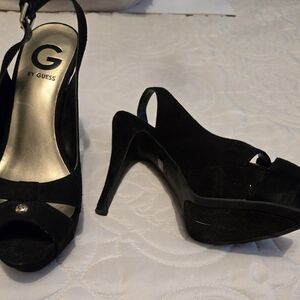 Guess Women's Black Slingback Heels